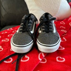 Black glitter vans